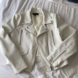 White leather jacket